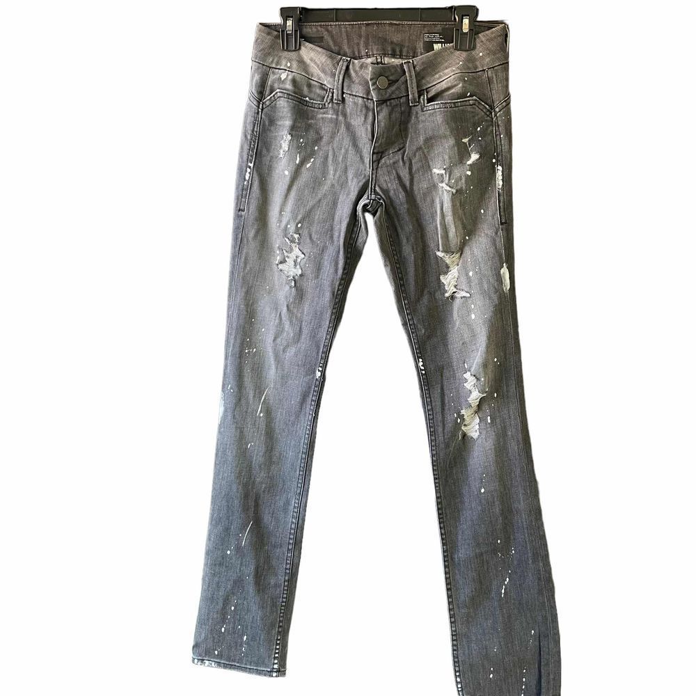 William Rast gray distressed skinny jeans size 27